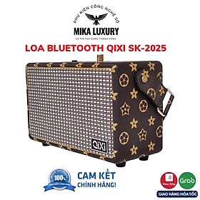 Loa Bluetooth Qixi SK-2025 Cao Cấp Âm Thanh Siêu Đỉnh Tích Hợp Cổng Micro 6.5 Karaoke Micro Không Dây BH 12 tháng
