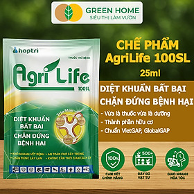 Chế Phẩm Trừ Bệnh Sinh Học AgriLife 100SL GreenHome, Gói 25ml, Diệt Khuẩn Nấm Bệnh An Toàn Tuyệt Đối