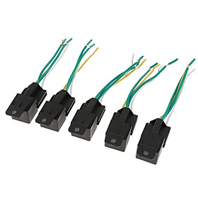 5 Pieces 5 Pin DC48V 40A Automotive Car Wiring Harness Normally Closed Relay