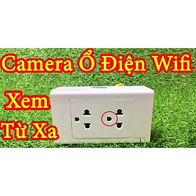 Ổ cắm điện 220V trắng - Camera WiFi ổ cắm điện 4K FullHD 1080P giám sát
