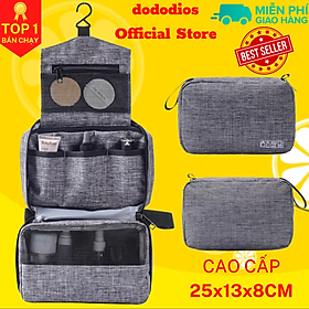 Dododios Túi đựng đồ trang điểm, mỹ phẩm và vật dụng cá nhân đi du lịch - Màu Xám