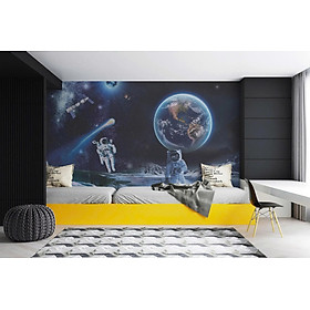 Mua (HCM) Tranh dán trần  dán tường 3d hành tinh  vũ trụ galaxy 2 có sẵn keo dễ dán(có in theo kích thước yêu cầu)