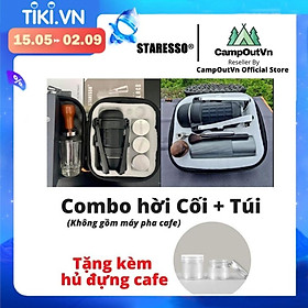 Xay cà phê cầm tay Staresso cho cafe du lịch dã ngoại đồ cắm trại cối xay cafe nguyên hạt mini campoutvn A215