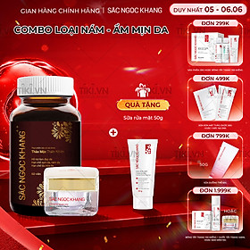 Bộ đôi trong uống - ngoài thoa Sắc Ngọc Khang: Sắc Ngọc Khang ++ (60 viên) + Kem dưỡng da ban đêm 10g