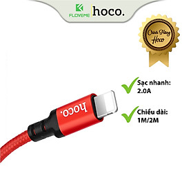 Mua Cáp Sạc Hoco X14 Dành Cho iP  Sạc Nhanh 2.0A Max  Lõi Đồng Cao Cấp  Phủ TPE  Dây Bọc Dù Chống Đứt  Dài 1m/2m - Hàng Chính Hãng