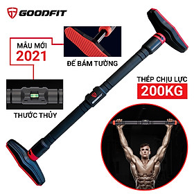 Xà đơn gắn cửa treo tường bằng thép chịu lực có thước thăng bằng GoodFit GF201PU