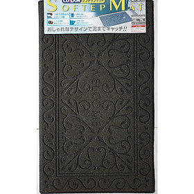 Thảm Welcome 45x75CM CONDOR Cao su chống trượt tuyệt đối DOORMAT Xám hoa văn