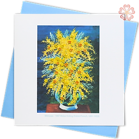 Thiệp Giấy Xoắn Nghệ Thuật - Mimosas 1947_ Moïse Kisling - Decor Art - 15 x 15 - VN2XM115D06E1