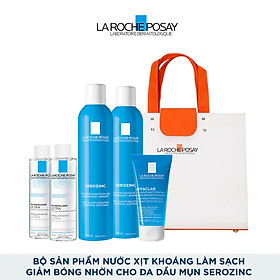 Bộ sản phẩm nước Xịt Khoáng Làm Sạch & Giảm Bóng Nhờn Cho Da Dầu Mụn La Roche-Posay Serozinc