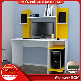 Mua Bàn làm việc  bàn học gỗ hiện đại SMLIFE Devinsu  | Gỗ MDF dày 17mm chống ẩm | D120xR60xC150cm