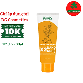 Dung Dịch Vệ Sinh Phụ Nữ X2 Nano Nghệ Cocayhoala Mini Giảm Mùi Hôi - Giảm Khí Hư - Hết Ngứa Vùng Kín, Tuýp 10 ml 