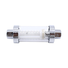 Universal 3/8'' 1/4'' 5/16'' Fittings Chrome Gas Glass Reusable Inline Fuel Filter with 6 Hoses Fuel Filter Kit