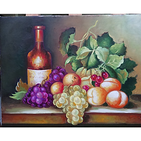 Mua Tĩnh Vật Trái Cây - Tranh Sơn Dầu Vẽ Tay 30x40cm