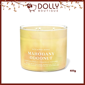 Nến Thơm 3 Bấc Mahogany Coconut 3-Wick Candle 411g