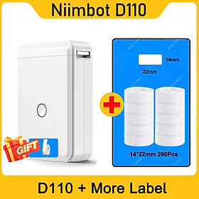 NiiMbot D110 Portable Label Maker Máy in nhãn không dây Bao gồm nhiều mẫu Có sẵn cho Điện thoại Văn phòng Màu chủ: D110