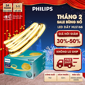 Đèn LED dây Philips HLS168 Cuộn 50m - Công suất 10W, ánh sáng vàng, ánh sáng trắng