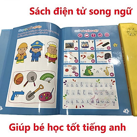 Sách Học Song Ngữ Anh Việt Giúp Trẻ Học Tốt Tiếng Việt, Anh, Nhận Biết Đồ Vật Xung Quanh Tặng Kèm Bút PaKaSa 