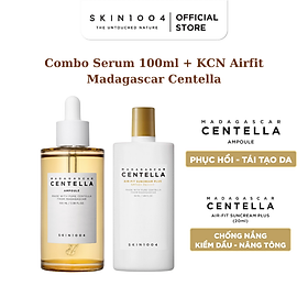 Combo Skin1004 Madagascar Centella Kem chống nắng Air-Fit SunCream Plus 50ml & Tinh chất rau má Ampoule 100ml