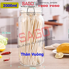 Mua Hũ Thủy Tinh Nắp Gài Gọng Thép Cao Cấp   Tùy Chọn Dung Tích