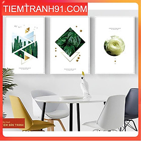 Tranh treo tường - Bộ 3 bức canvas tổng hợp 65 , tranh canvas giá rẻ
