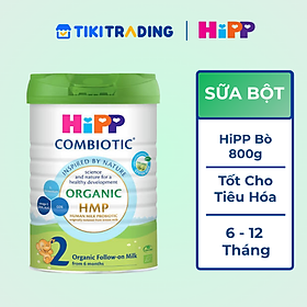 Sữa bột công thức HiPP Organic Combiotic 800g Số 02 cho bé từ 6 - 12 tháng