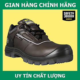 [Hàng Chính Hãng] Giày Safety Jogger Pluto EH Da Thật, Cách Điện 18kV, Đế Chống Đâm Xuyên, Chống Va Đập