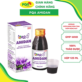 Siro Amidan PQA Giúp Bổ Phế Hỗ Trợ Giảm Ho Giảm Sưng Đau Do Viêm Họng Hộp 125ml