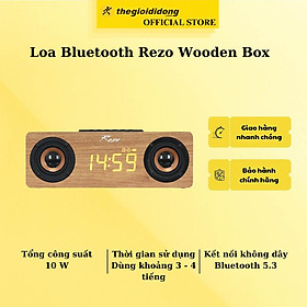 Mua Loa Bluetooth Rezo Wooden Box - Hàng Chính Hãng
