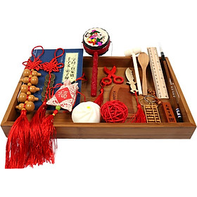 TaTanice creative gift baby catching weekly supplies gift male / female baby one year old commemorative supplies Chinese style smashing set baby toy 16 piece set to send 5 piece set Tzzyp001