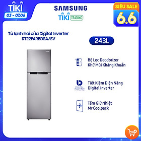 Tủ lạnh Samsung Inverter 234 lít RT22FARBDSA