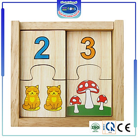 Đồ chơi gỗ Bộ học số | Winwintoys 67312 | Phát triển trí tuệ và tư duy cho bé | Đạt tiêu chuẩn CE và CR