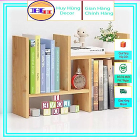 Kệ sách để bàn bằng gỗ thông,giá sách mini lắp ghép tiện lợi