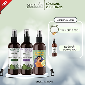 CB07. Combo Xịt Bưởi Tinh Dầu Rosemary ( Hương Thảo ) 120ml & Xịt Bưởi Tinh Dầu Vỏ Bưởi Da Xanh 120ml & Xịt Tinh Dầu Bưởi Patcholi ( Hoắc Hương ) 120ml Mộc Ân Haircare hỗ trợ kích mọc, giảm rụng, lên tóc con, giảm tình trạng khô xơ, giúp tóc mềm mượt