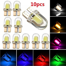 10PCS LED t10 W5W T10 COB Silicone Short Car LED Light Widen Car Lamp