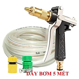Mua ️ Bộ dây vòi xịt nước rửa xe  tưới cây   tăng áp 3 lần  loại 3m  5m 206236Eđầu đồng  cút+ túi đựng bút