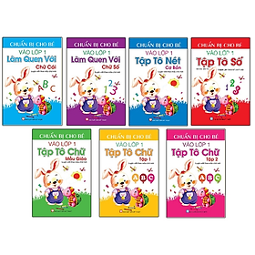 Combo: bộ sách chuẩn bị cho bé vào lớp 1- luyện viết theo mẫu chữ mới