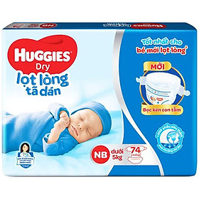 Tã Dán Sơ Sinh Huggies NB74 - Dưới 5kg (74 Miếng)