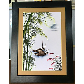 Mua Neo đậu bến quê - pq404 - 62x82cm