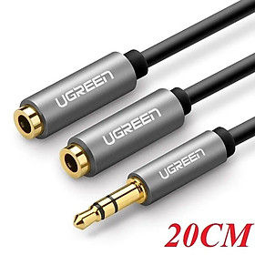 Mua Ugreen UG10532AV123TK 25CM Màu Đen 3.5mm cáp chia âm thanh 1 ra 2 - HÀNG CHÍNH HÃNG