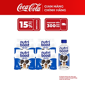Lốc 24 Chai Nutriboost Nước Uống Sữa Trái Cây Hương Bánh Quy Kem 297ml – Thực Phẩm Bổ Sung, Coca-Cola Official Store