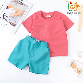 Set áo thun cổ tròn bé trai từ 2 - 6 tuổi L'Casta