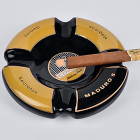 Mua Gạt tàn gốm sứ hình tròn 22.5cm decor bàn làm việc đẹp - Gạt tàn xì gà đẹp sang trọng làm quà biếu tặng sếp