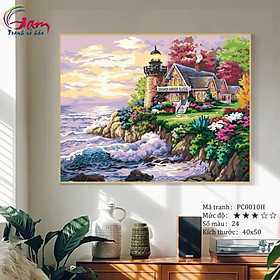 Mua Tranh sơn dầu số hoá tự tô treo tường Mã PC0010H Giấc mơ bên biển