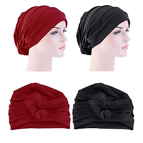 2x Unisex Slouchy Beanie Cotton Soft Chemo Caps Stretchy Sleep Cap Headwear