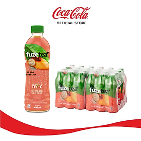 Lốc 24 Chai Trà Đào Và Hạt Chia Fuzetea+ 450ml chai