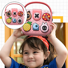 Little Girls Purse, EVA Crossbody Bag Shoulder Bag for Kids Ages 2+, Casual Handbag with Zipper & Adjustable Strap, 6.8x3.3x5.6