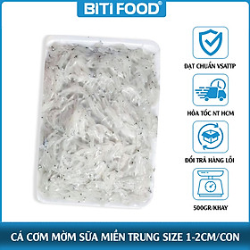 Cá Cơm Mờm Sữa Miền Trung Khay 500gr Size 1-2 Cm Con