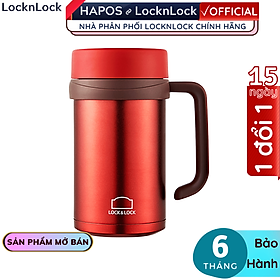 Mua Ly giữ nhiệt Lock&Lock 500ml có tay cầm New Basic Table LHC4026 - Hàng chính hãng  miệng ly rộng - Hapos