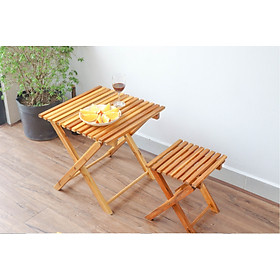 Bàn Ghế Gỗ Cafe Morning House- Có khả năng gấp gọn, tiện lợi đi dã ngoại, cắm trại, ngồi ban công chung cư uống café thư giãn