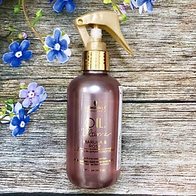 Xịt dưỡng xả khô 2 lớp cho tóc mảnh đến trung bình Schwarzkopf OIL Ultime Marula & Rose Light Oil-In-Spray Conditioner 200ml